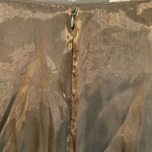 Dollskill Current Mood Womens Midi Skirt L Green Iridescent Goth Punk Side Slit - Picture 5 of 8